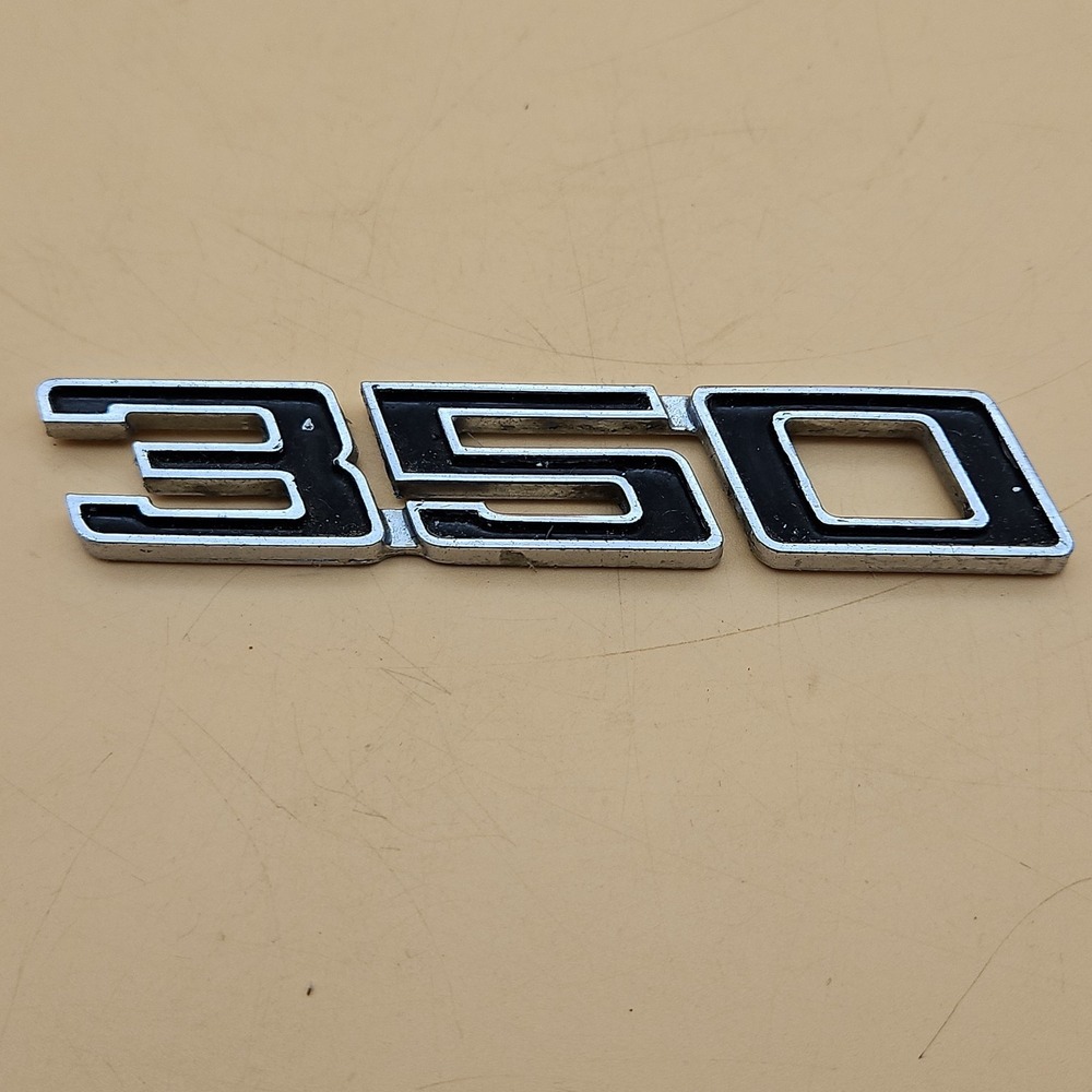 Vintage‎ Chevrolet "350" Fender Emblem Camaro Chrome Black Genuine OEM